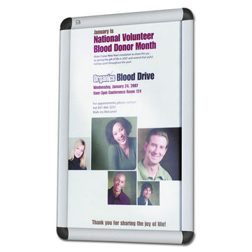Quartet® Clip-frame Aluminum Sign Holder, 11 X 17, Silvertone Frame freeshipping - TVN Wholesale